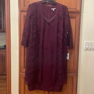 Cranberry 2 pc jacket and dress by Maya Brooks